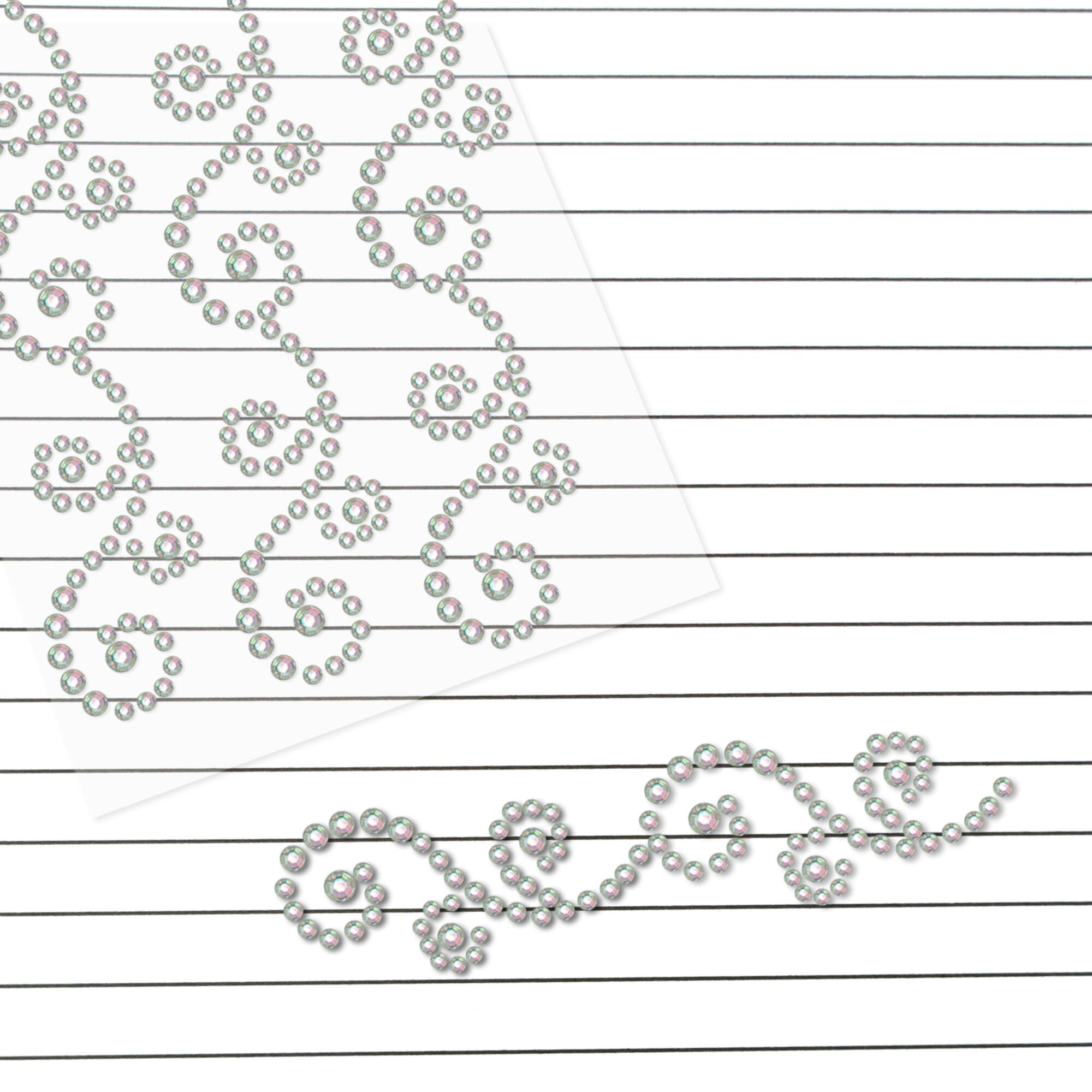 Clear Iridescent Flourishes Bling Stickers By Recollections™
